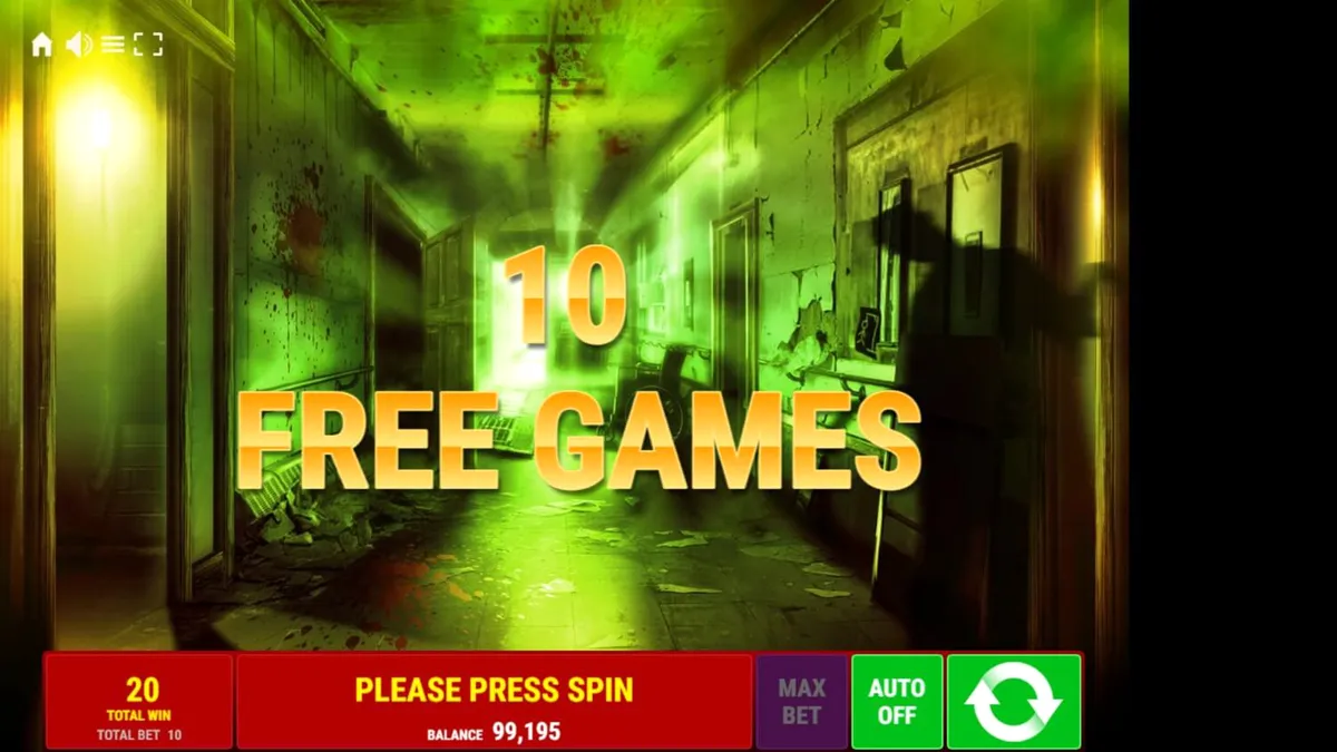Book of Madness Deluxe slot game interface na may horror theme